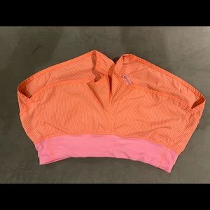 Coral Lululemon speed up short size 8